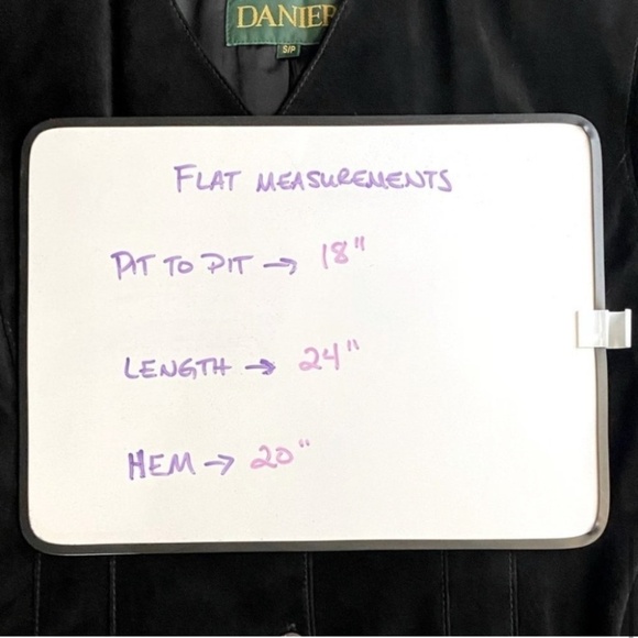 Vintage Danier Black Suede Button Front Light Jacket 90s Blazer S - Picture 9 of 13